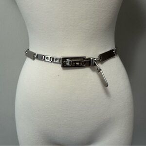 Silver color metal Chain Belt made in Spain